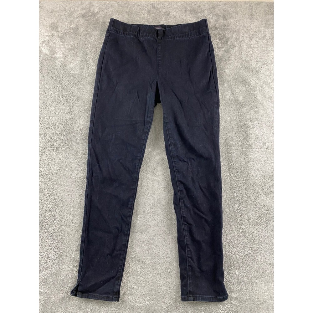 NYDJ Womens Large Dark Indigo Pull On Skinny Pants High Rise Stretch Denim 12-16